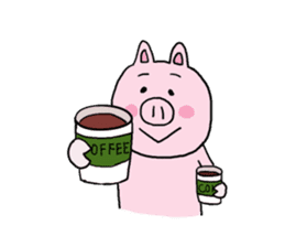 Lovely piglet sticker #6005815