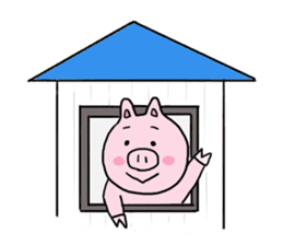 Lovely piglet sticker #6005820