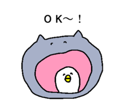 cat & Small birds sticker #6006476