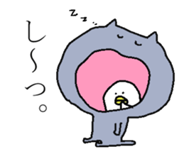 cat & Small birds sticker #6006484