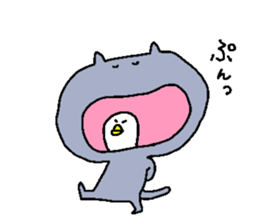 cat & Small birds sticker #6006490