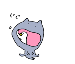 cat & Small birds sticker #6006501