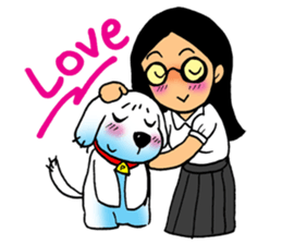 Cha-ngae dog doll sticker #6007102