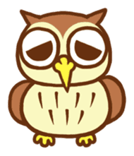 Owl having round eyes sticker #6008668