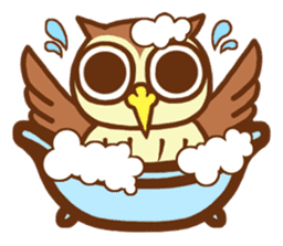 Owl having round eyes sticker #6008693