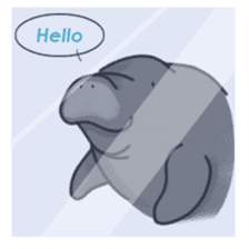 Manatee family - Daddy & Kiddy sticker #6008984