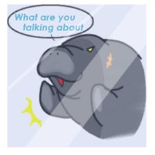 Manatee family - Daddy & Kiddy sticker #6008985