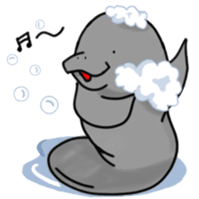 Manatee family - Daddy & Kiddy sticker #6008987