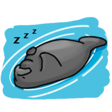 Manatee family - Daddy & Kiddy sticker #6008988