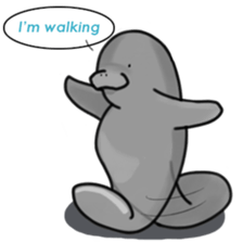 Manatee family - Daddy & Kiddy sticker #6008991