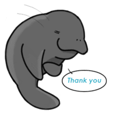 Manatee family - Daddy & Kiddy sticker #6008994