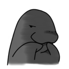 Manatee family - Daddy & Kiddy sticker #6008997