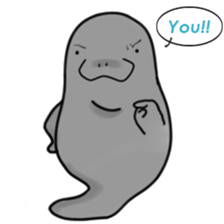 Manatee family - Daddy & Kiddy sticker #6008998