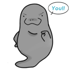 Manatee family - Daddy & Kiddy sticker #6008998