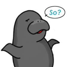 Manatee family - Daddy & Kiddy sticker #6009010