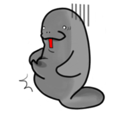 Manatee family - Daddy & Kiddy sticker #6009012