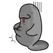 Manatee family - Daddy & Kiddy sticker #6009012