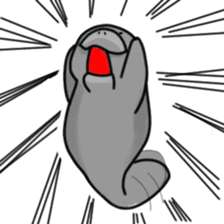 Manatee family - Daddy & Kiddy sticker #6009014