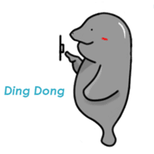 Manatee family - Daddy & Kiddy sticker #6009015