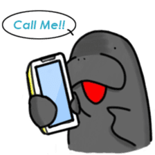 Manatee family - Daddy & Kiddy sticker #6009016