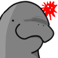 Manatee family - Daddy & Kiddy sticker #6009019