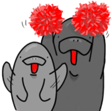 Manatee family - Daddy & Kiddy sticker #6009021