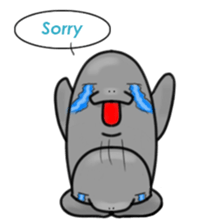 Manatee family - Daddy & Kiddy sticker #6009023