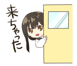 Girl of the high school student sticker #6009146