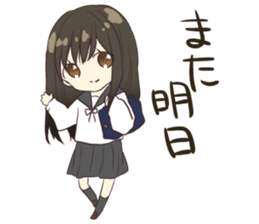 Girl of the high school student sticker #6009148