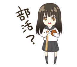 Girl of the high school student sticker #6009149