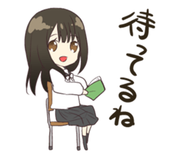 Girl of the high school student sticker #6009150