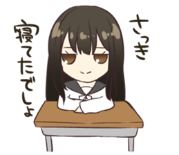 Girl of the high school student sticker #6009152