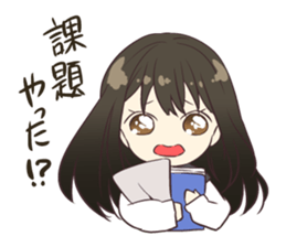 Girl of the high school student sticker #6009153