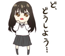 Girl of the high school student sticker #6009155