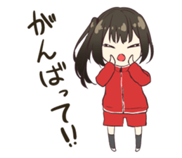 Girl of the high school student sticker #6009157