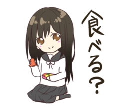 Girl of the high school student sticker #6009160