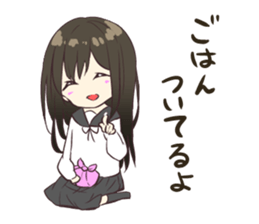 Girl of the high school student sticker #6009161