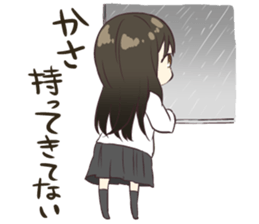 Girl of the high school student sticker #6009162