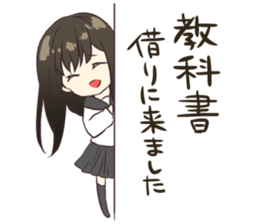 Girl of the high school student sticker #6009163