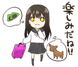 Girl of the high school student sticker #6009167