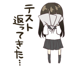 Girl of the high school student sticker #6009168