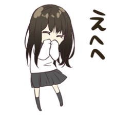 Girl of the high school student sticker #6009172