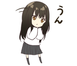 Girl of the high school student sticker #6009173