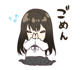 Girl of the high school student sticker #6009175