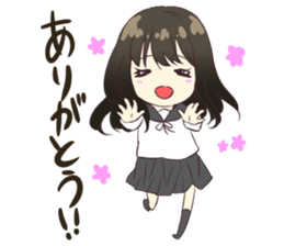 Girl of the high school student sticker #6009176