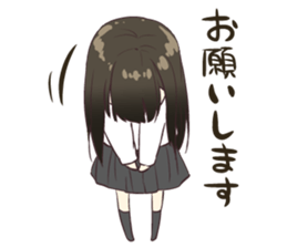 Girl of the high school student sticker #6009178