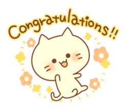 Congratulation cats sticker sticker #6009386