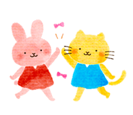 animal and occasional girl. sticker #6009912