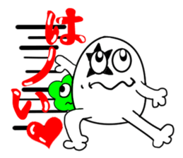 White guy and green little bitty of 2 sticker #6010360