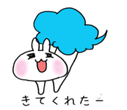 Cloud and rabbit sticker #6010918
